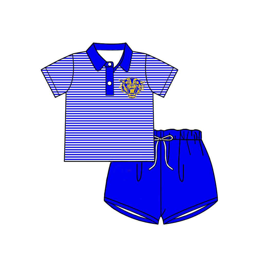 ( Moq 5 each style ) Baby Boy Girl Toddler Team Bows Tigers Sibling Dress Set