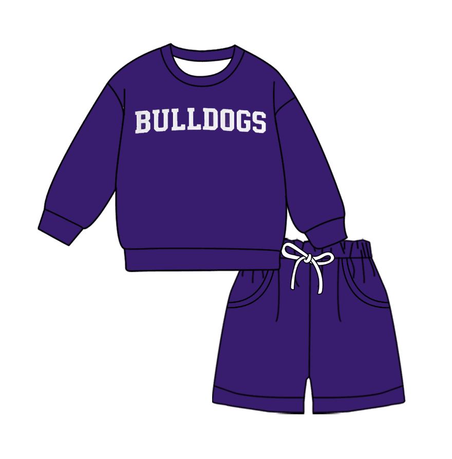 ( MOQ 5 ) Custom Design Baby Girls Long Sleeves Tops Shorts Sets (No.1-6)