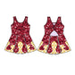 ( Moq 5 each style ) Baby Boy Girl Team Pig Red Sibling Dress Shirt Set 5.9