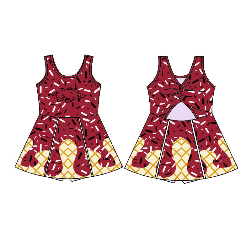( Moq 5 each style ) Baby Boy Girl Team Pig Red Sibling Dress Shirt Set 5.9