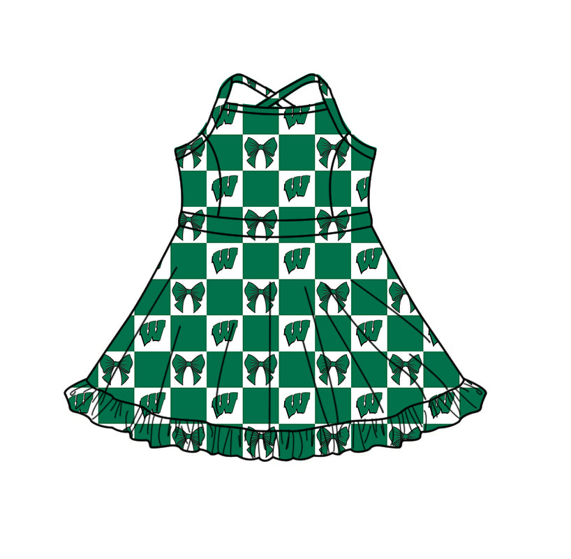 ( Moq 5 Each Style ) Baby Boys Girls Toddler Green Bows Team Sibling Shorts Dress Shirt Set Clothes