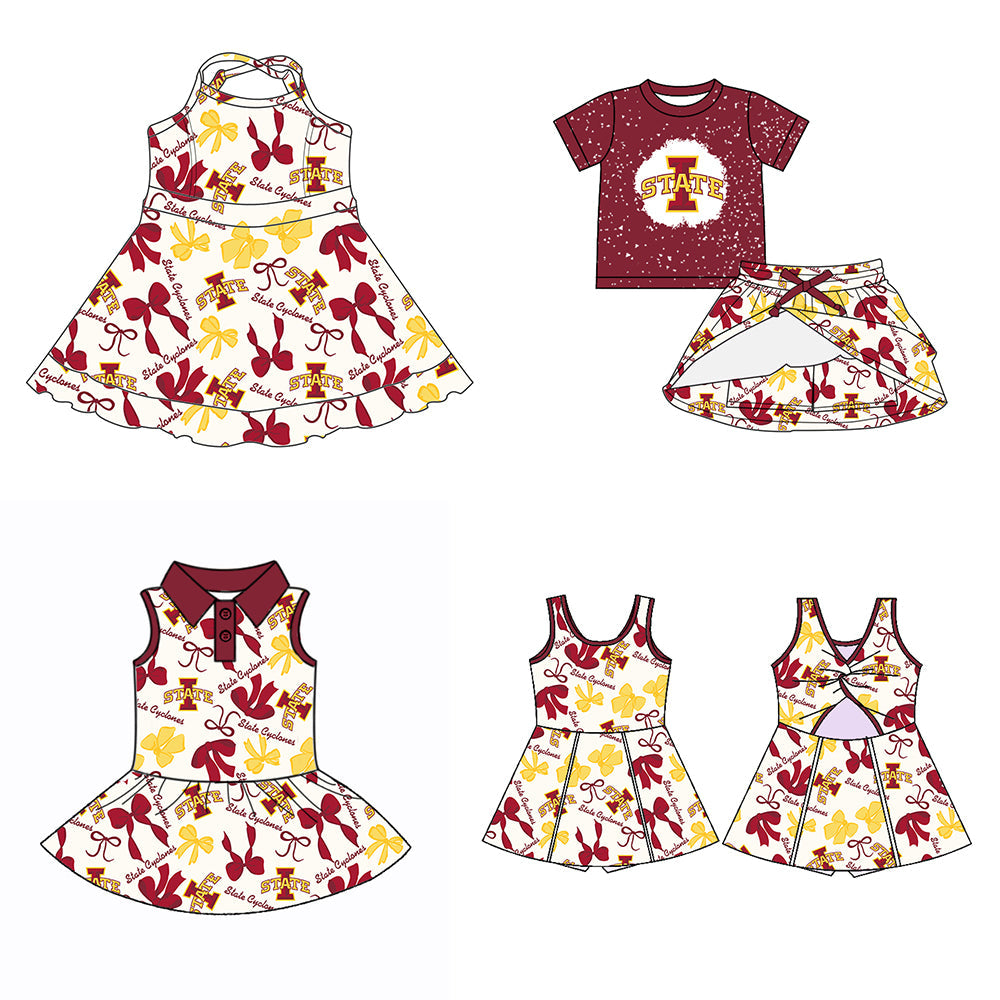 ( Moq 5 each style ) Baby Girl Team Bows Sibling Dress Set 5.22