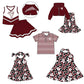 ( Moq 5 each style ) Baby Boy Girl Team Cheer Sibling Shirt Camo Jumpsuit Dress Set 8.5