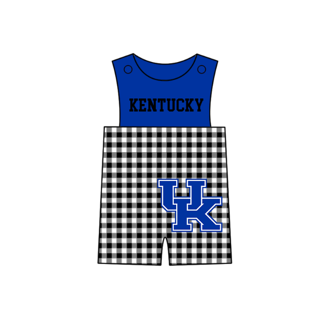 ( Moq 5 Each Style ) Baby Boys Girls Kids Plaid Team Sibling Blue Rompers Dress Sets