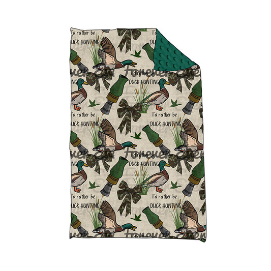 Baby Girl Infant Ducks Camo Bows Hunting Blanket