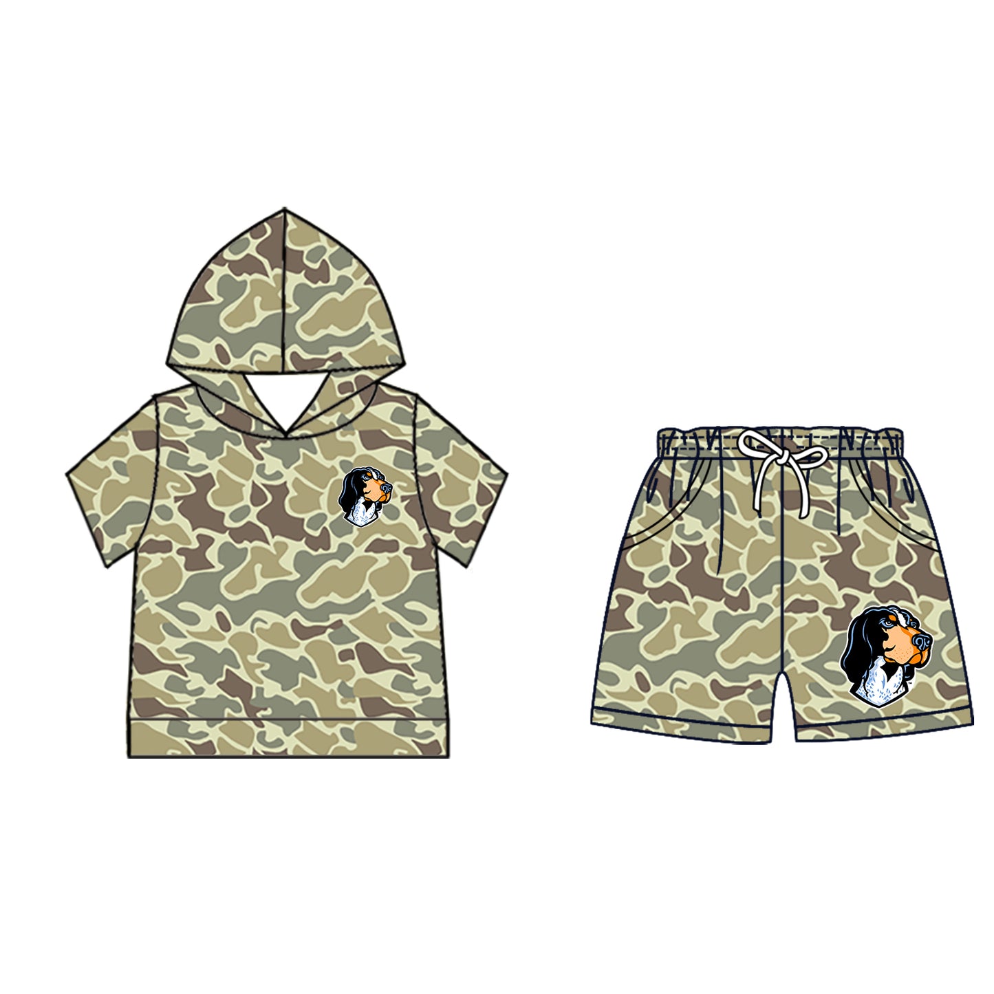 ( Moq 5 Each Style ) Baby Boys Girls Toddler Sibling Dogs Shorts Shirts Set Team Drip Sprinkles Clothes