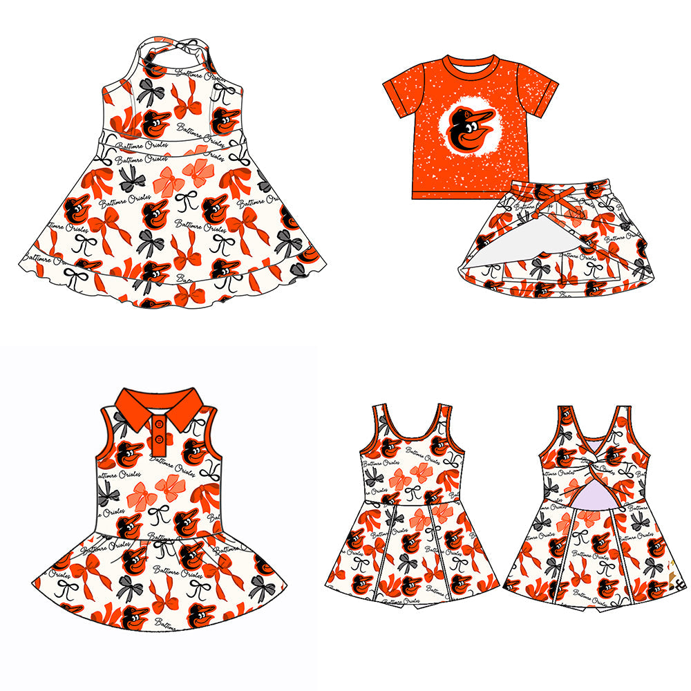 ( Moq 5 each style ) Baby Girl Team Bows Sibling Dress Set 5.19