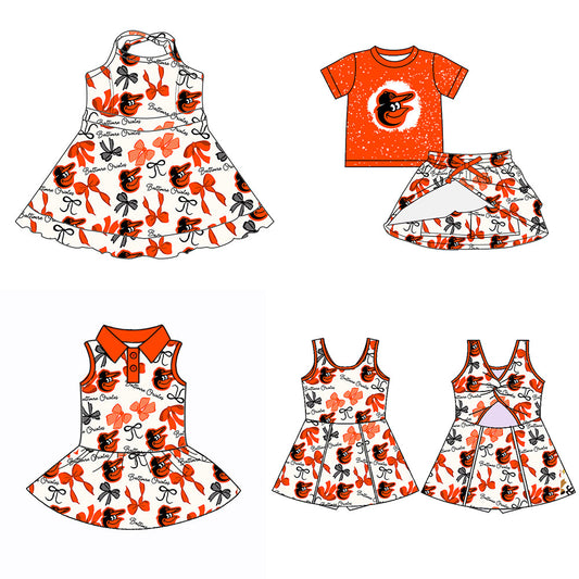 ( Moq 5 each style ) Baby Girl Team Bows Sibling Dress Set 5.19