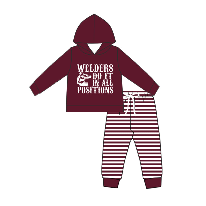 Baby Kids Toddler Hoodie Shirt Stripes Pants Set