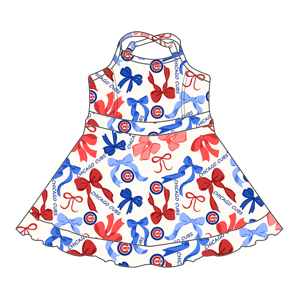 ( Moq 5 each style ) Baby Girl Team Bows Sibling Dress Set 5.16
