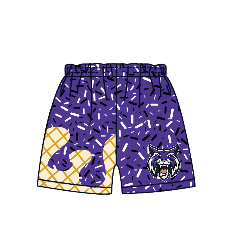 ( Moq 5 each style ) Baby Boy Girl Team Sibling Cat Purple Drips Dress Shirt Shorts Pants 7.4