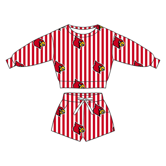 ( Moq 5 ) Baby Girls Kids Long Sleeves Shirt Pockets Shorts Team Set Clothes