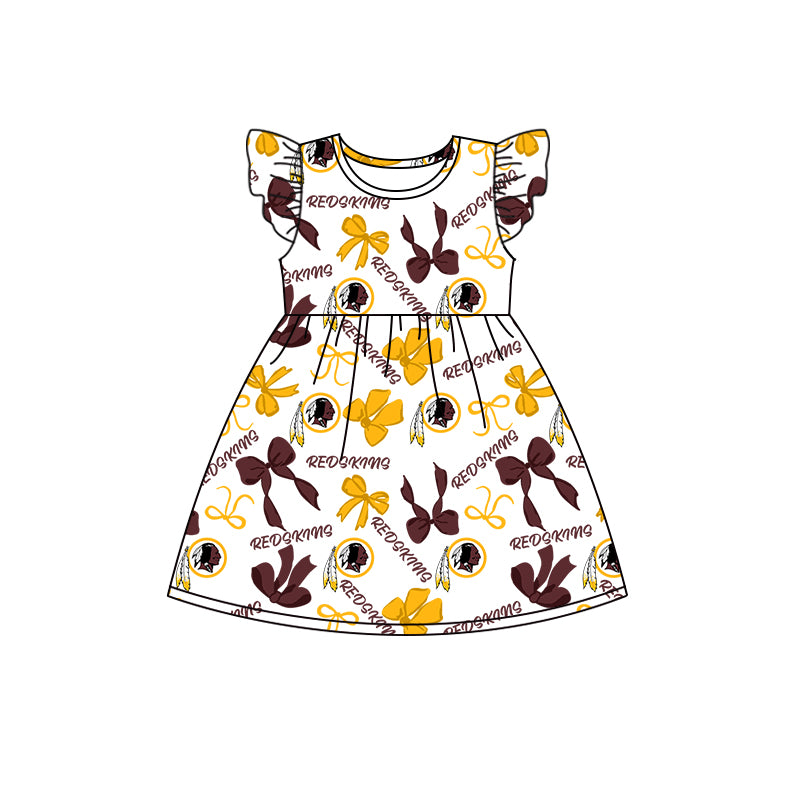 ( Moq 5 each style ) Baby Girl Toddler Team Bows Sibling Dress Set 7.9