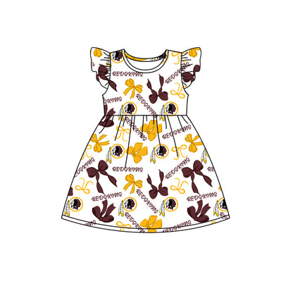 ( Moq 5 each style ) Baby Girl Toddler Team Bows Sibling Dress Set 7.9