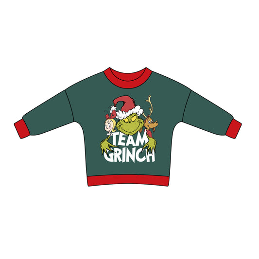 Baby Boy Long Sleeves Green Face Christmas Shirt