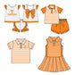 ( Moq 5 each style ) Baby Boy Girl Short Sleeves Team T Sibling Dress Shirt Set 5.5