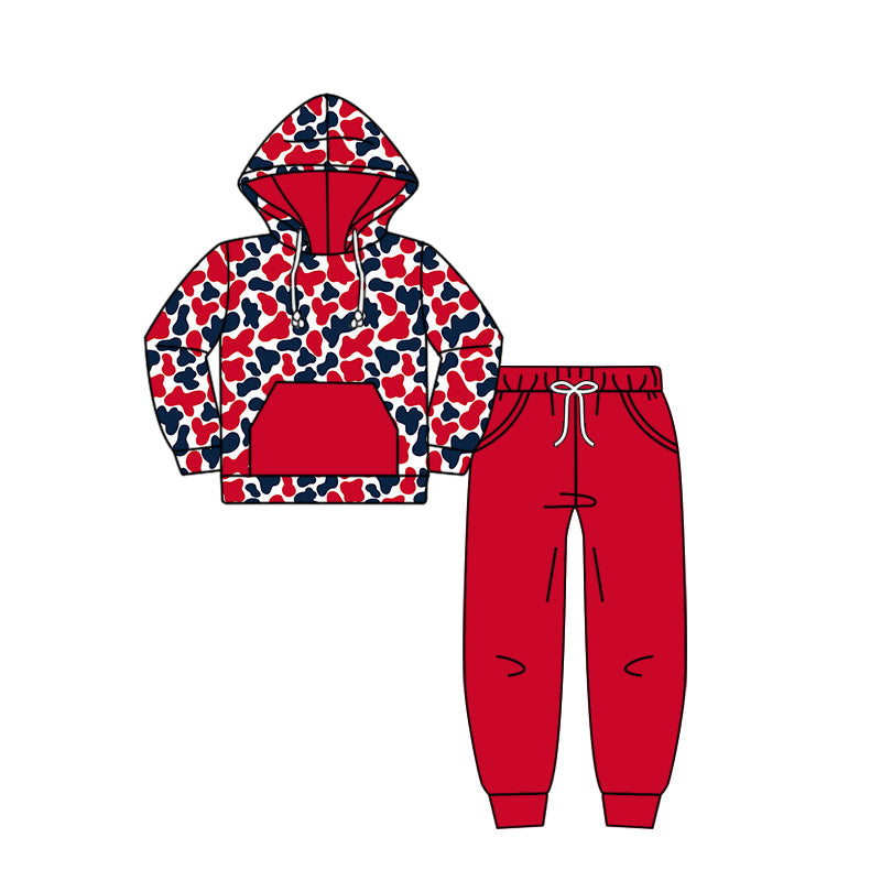 ( Moq 5 each style ) Baby Boy Girl Team Sibling Shirt Long Sleeves Red Set 8.8