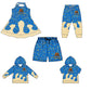 ( Moq 5 each style ) Baby Boy Girl Team Bear Blue Sibling Dress Shirt Shorts Pants 6.3