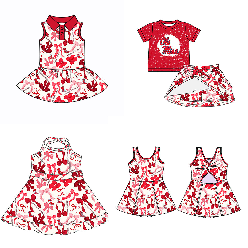 ( Moq 5 each style ) Baby Girl Team Bows Sibling Dress Set 5.14