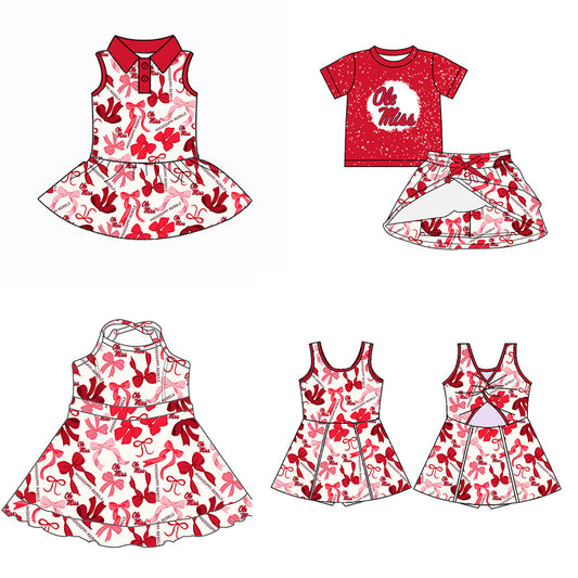 ( Moq 5 each style ) Baby Girl Team Bows Sibling Dress Set 5.14