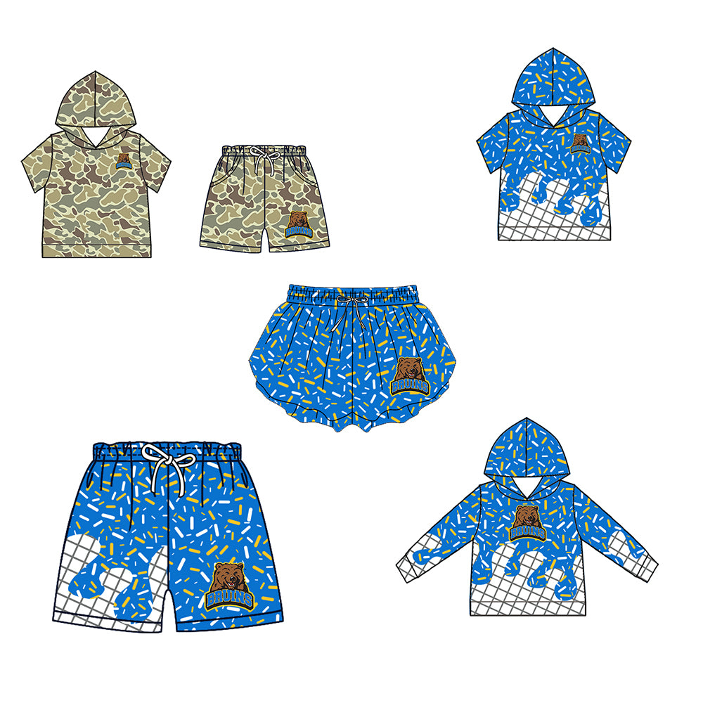 ( Moq 5 Each Style ) Baby Boys Girls Toddler Sibling Shorts Shirts Set Team Drip Sprinkles Clothes