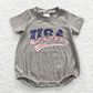 Baby Boy USA July 4th Grey Sibling Romper Shorts Set