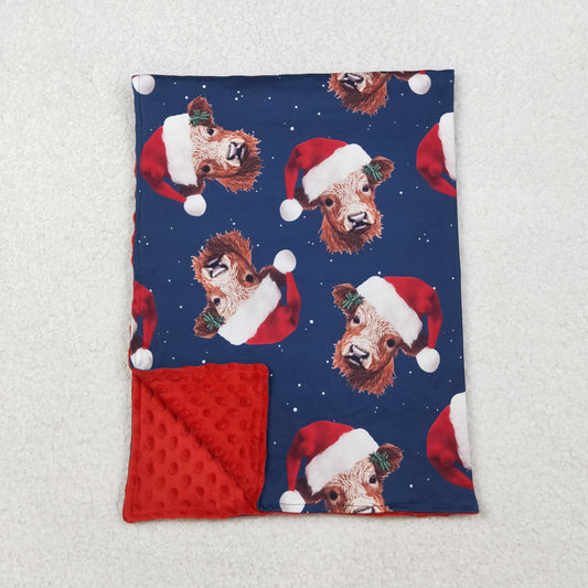 Baby Toddler Kids Christmas Cow Western Blanket RTS