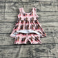 Baby Girl Toddler Sleeveless Cowgirl Western Skort Jumpsuit RTS