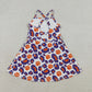 Baby Girls Kids Straps Purple Orange Leopard Team Yoga Active Shorts Knee Length Dress RTS