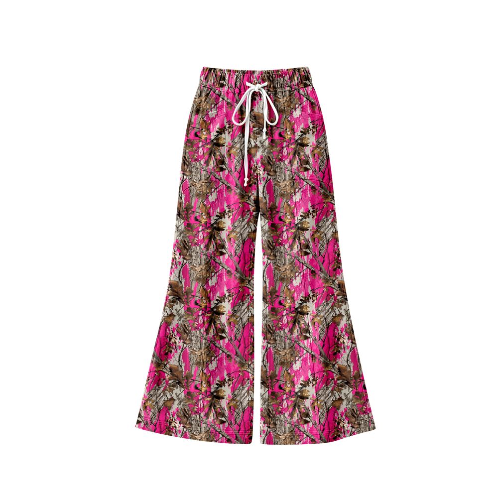 ( Moq 5 ) Baby Girls Kids Camo Pants Bottoms Yoga Active Pink Clothes