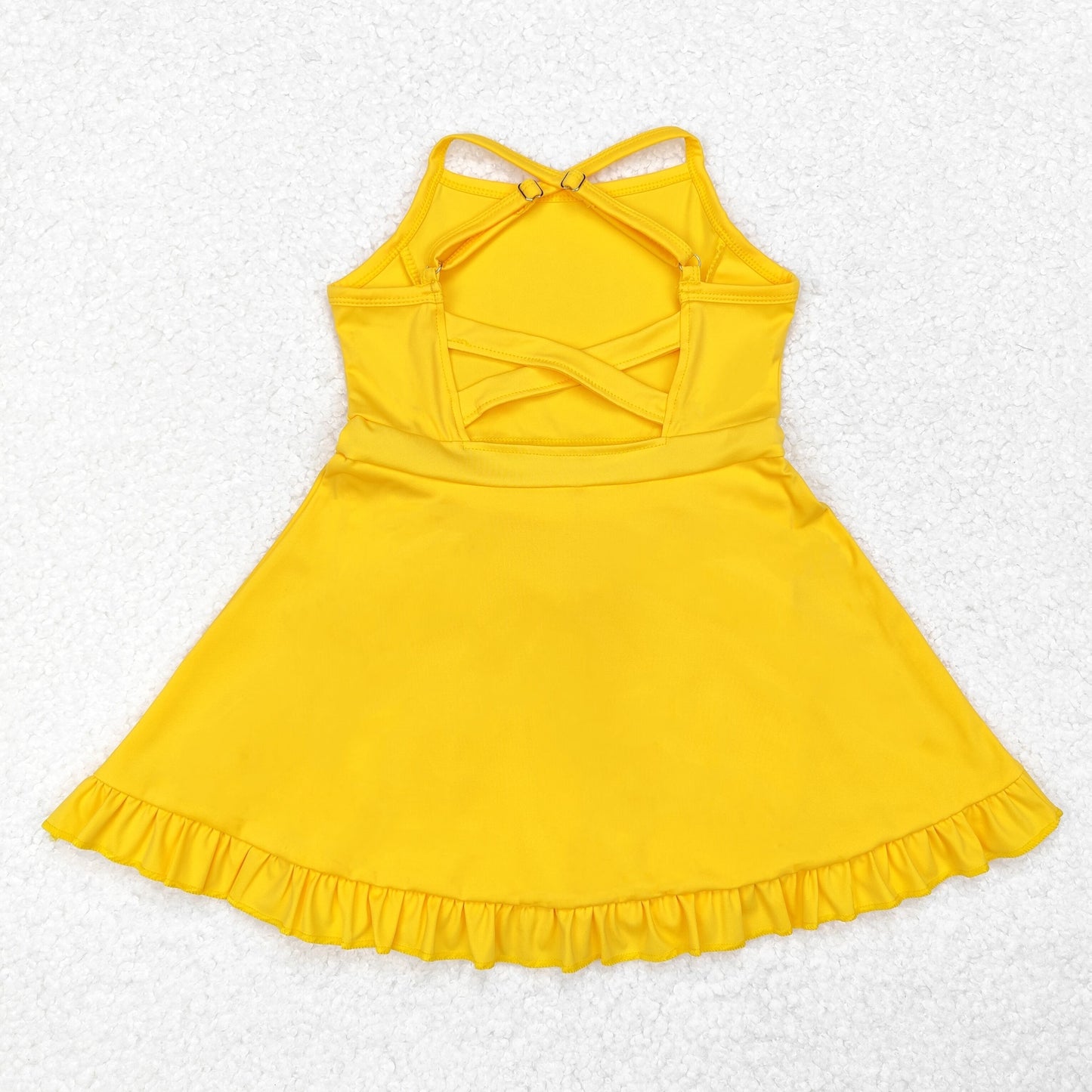 Baby Girl Yellow Yoga Sports With Shorts Dress