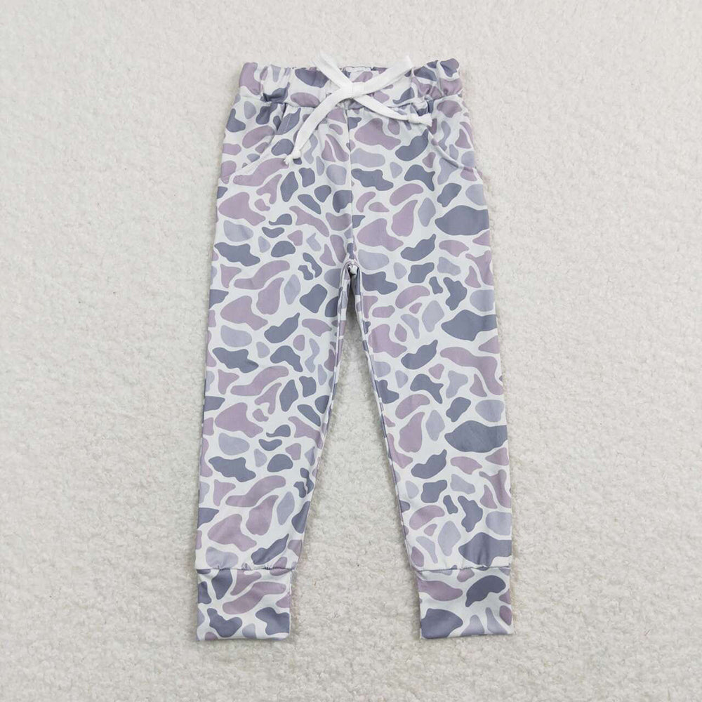 Baby Boy Grey Camo Brother Hunting Sibling Romper Pants Set