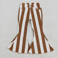 Baby Girl Brown Stripes Denim Bell Bottom Pants Jeans RTS