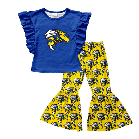 Baby Girl Blue Shirt Team Pants Set