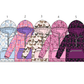 ( Moq 5 Each Style ) Sibling Baby Girls Kids Long Sleeves Bows Zipper Hoodie Pockets Shirts Clothes