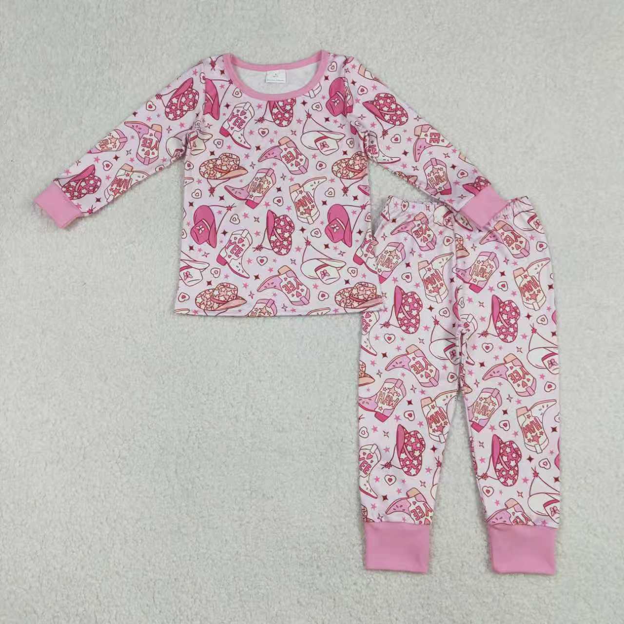 Sibling Baby Girls Long Sleeves Hats Boots Hearts Valentine Pink Zipper Footie Romper Pajamas Set RTS