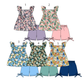 ( Moq 5 Each Style ) Sibling Baby Girls Kids Short Sleeves Flower Tops Shorts Sets Summer Clothes