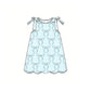 ( Moq 5 ) Preorder Baby Girls Kids Sleeveless Blue Bows Leopard Knee Length Dress