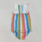 Baby Girl Short Sleeves Colorful Stripes One-piece Swimsuit RTS