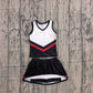 ( No moq ) Preorder Baby Girls Kids Sleeveless Tops Black Skirt Shorts Set Yoga Active Team Clothes