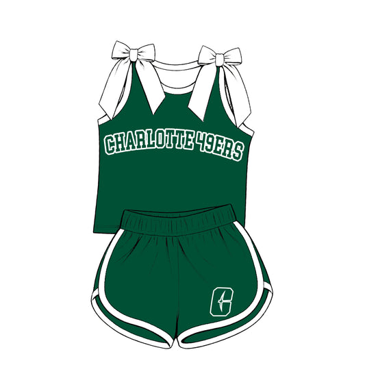 ( Moq 5 ) Sibling Baby Girls Kids Sleeveless Bows Shirt Shorts Team Set Clothes