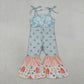 Sibling Baby Girls Toddler Straps Flower Trucks Farm Bell Pants Jumpsuits RTS