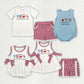 Sibling Baby Boys Girls Toddler Bows Fair Romper Set Summer Clothes RTS