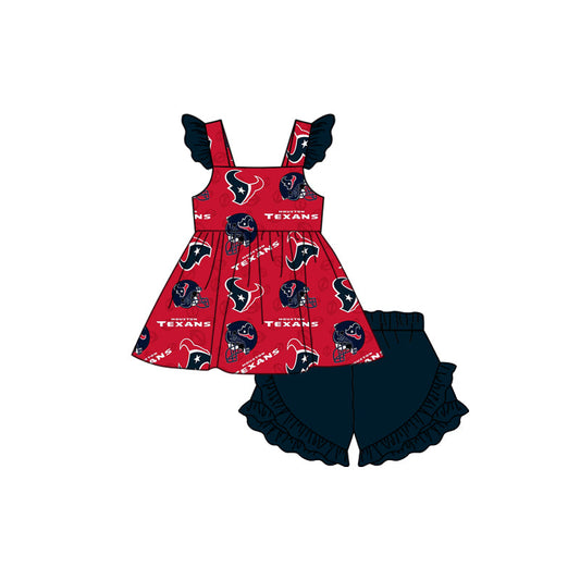 Baby Girl Infant Short Sleeves Cow Team Tops Black Short Set Moq 5