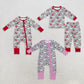 Sibling Baby Boys Girls Kids Long Sleeves Santa Christmas Zipper Rompers Set Camo Clothes RTS