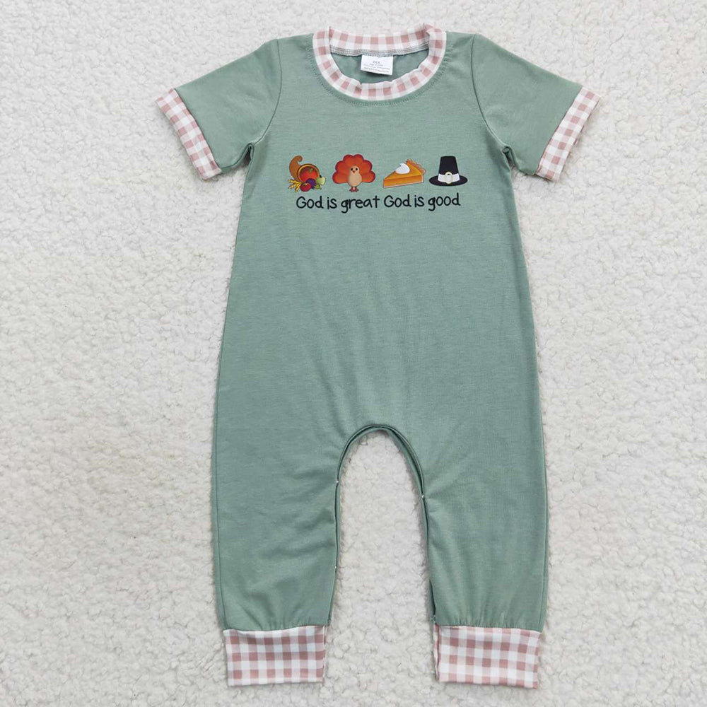 Baby Boy Girl Thanksgiving turkey Sibling Romper Dress Set