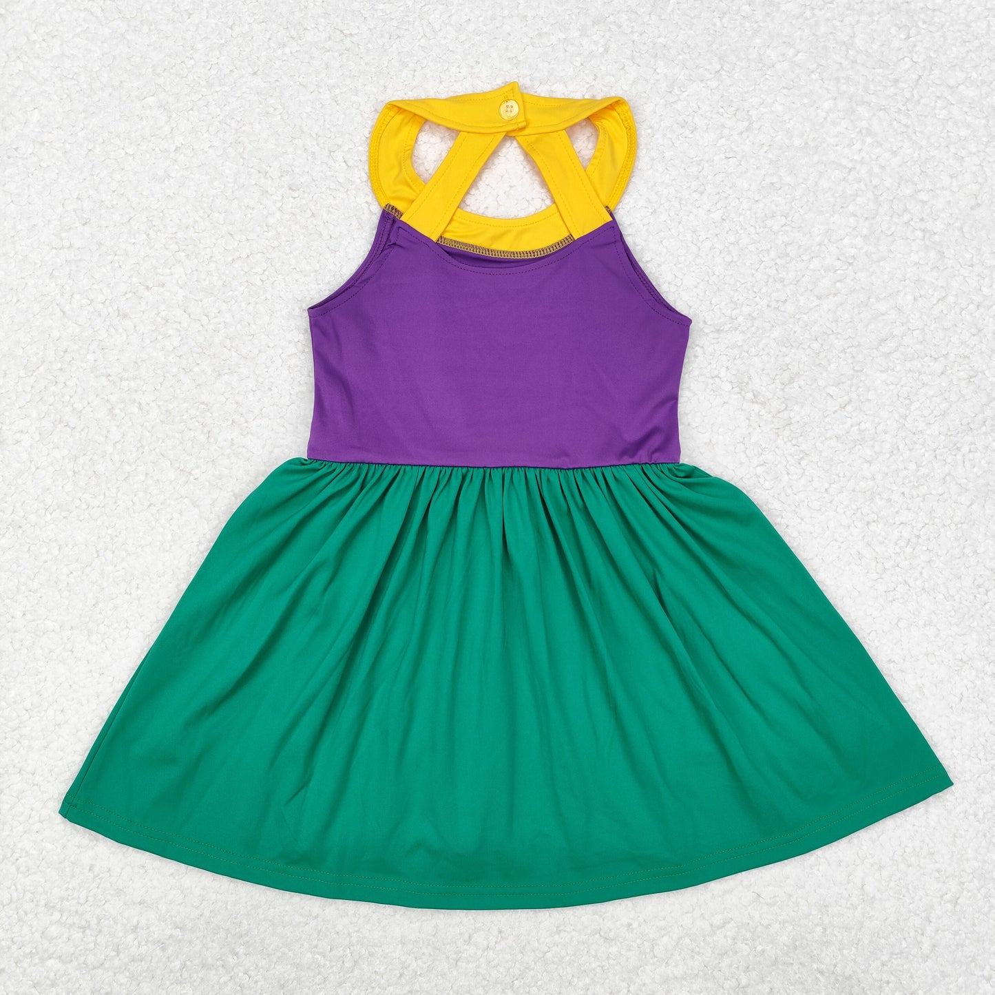 Baby Girl Mardi Gras Active Wear Athletic Yoga Dress