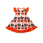 ( Moq 5 each style ) Baby Boy Girl Toddler Team Bows ‌Orange Sibling Shirt Dress Set 6.17