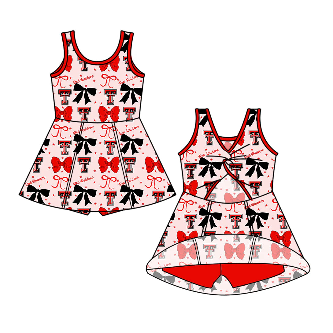 ( Moq 5 each style ) Baby Boy Girl Toddler T Team Bows Sibling Shirt Dress Set 6.23