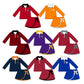 ( Moq 5 Each Style ) Sibling Baby Girls Kids Long Sleeves Zipper Shirts Skirts Shorts Team Sets Clothes